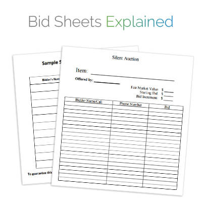 silent auction form pdf
