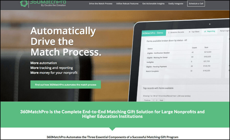 360MatchPro is your solution to easily promoting matching gifts for your school fundraising.