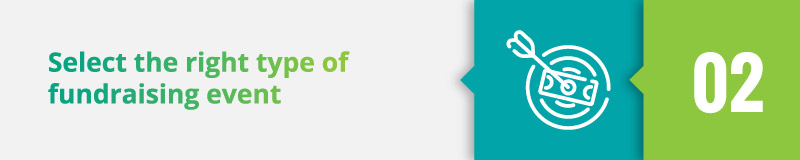 Select the right type of fundraising event.