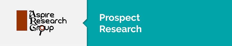 Aspire Research Group is a nonprofit consulting firm that specializes in prospect research.