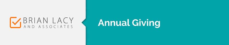 Brian Lacy's consulting firm can help your nonprofit with annual giving.