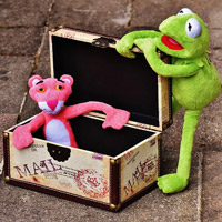 A toy treasure chest will be irresistible for the young ones.