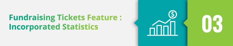 You can even include your previous statistics into your fundraising tickets strategy.