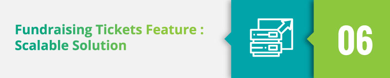 You'll want to select a scalable solution when investing in fundraising tickets.