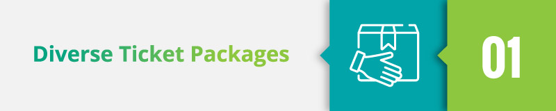 Look for diverse ticket packaging as a must-have feature for online event registration software.