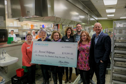 Second Helping Social Fundraising Check Presentation