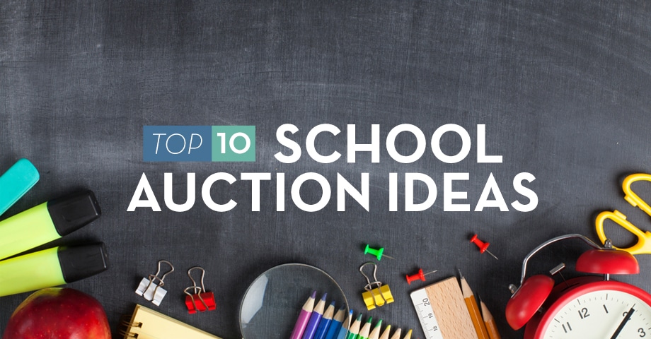 Top 10 School Auction Ideas Infographic