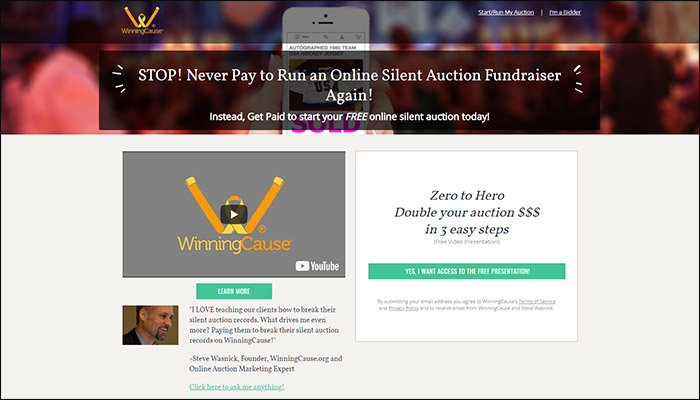 Find out more about WinningCause's mobile bidding software.