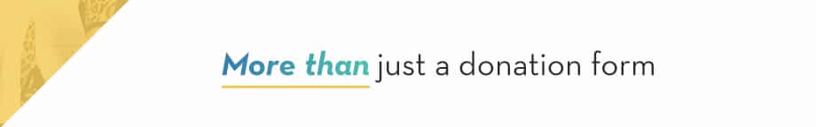 More than just a donation form