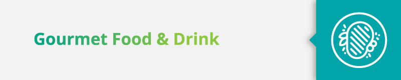 A third silent auction donation category is gourmet food and drink.