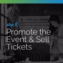 Beginning promoting your live charity auction and choose a way to sell tickets to guests.
