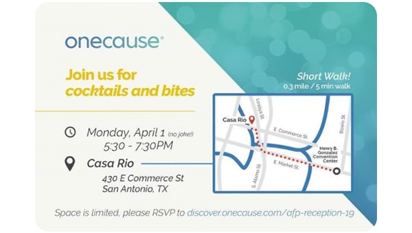OneCause AFP ICON cocktail reception