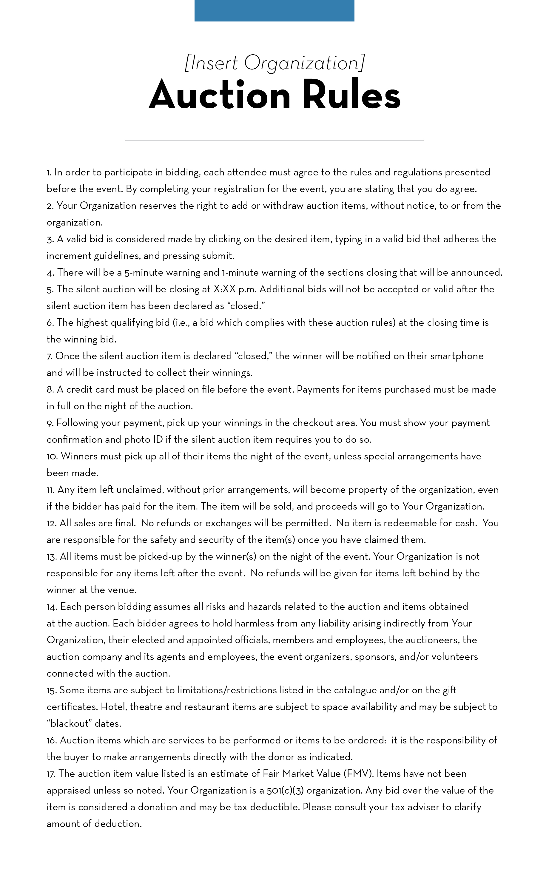 6 Essential Silent Auction Rules Host Your Best Auction Yet