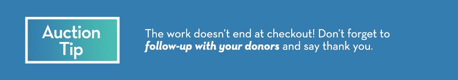 How to Run a Silent Auction Donor Communication 