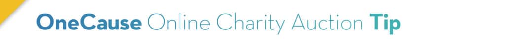 Online Charity Auction Tip