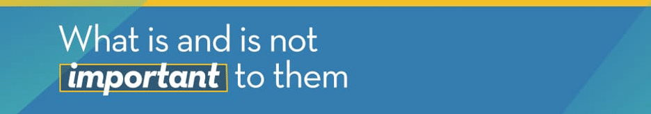 3. What is and is not important to them