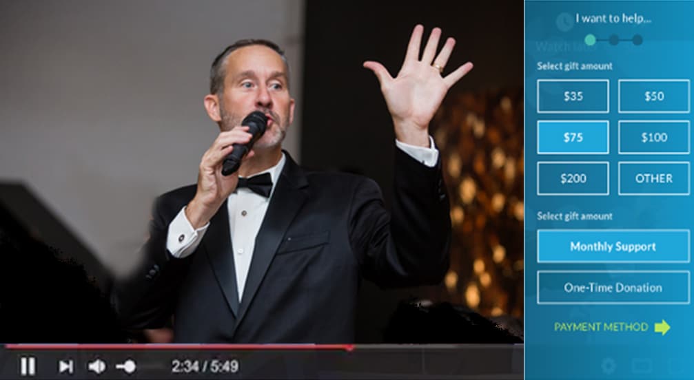 Donation Overlay - Ben Farrell - How OneCause Created a Virtual Event