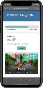 OneCause Virtual Event site
