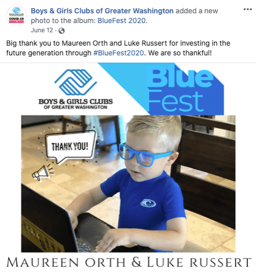 Boys and Girls Club of Greater Washington pivoted to a virtual fundraising event to great success.