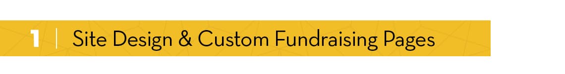 Site Design and Custom Fundraising Pages