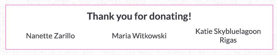 Donor Recognition