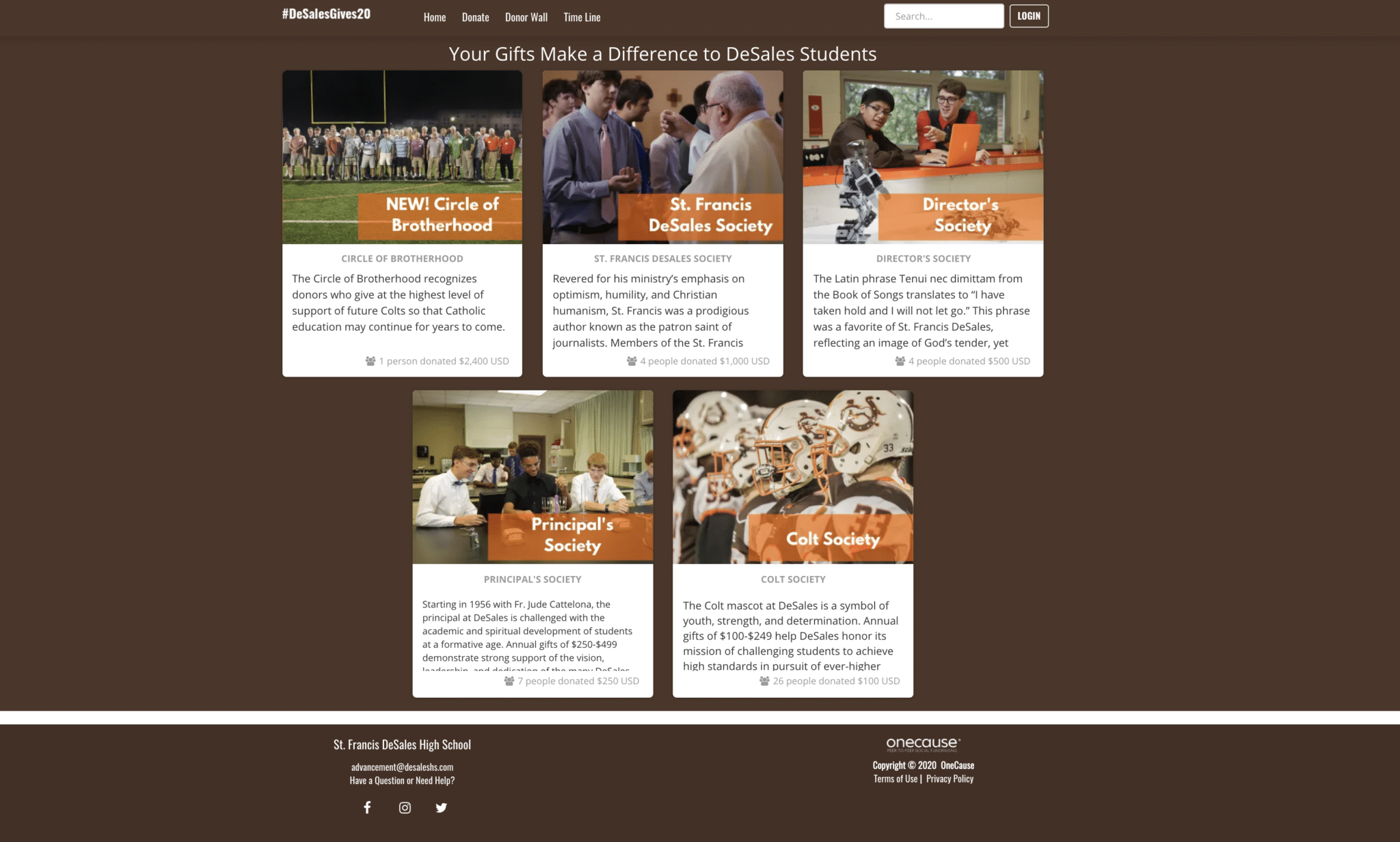 DeSales HS - Impact statements