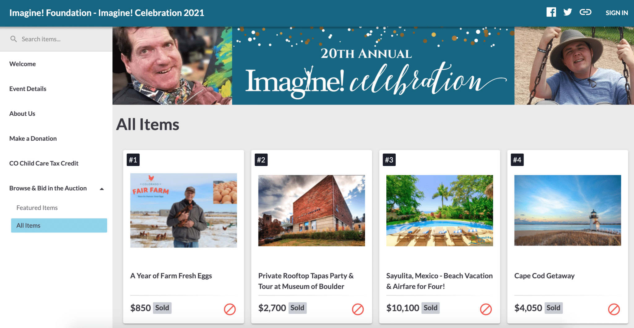 OneCause silent auction software