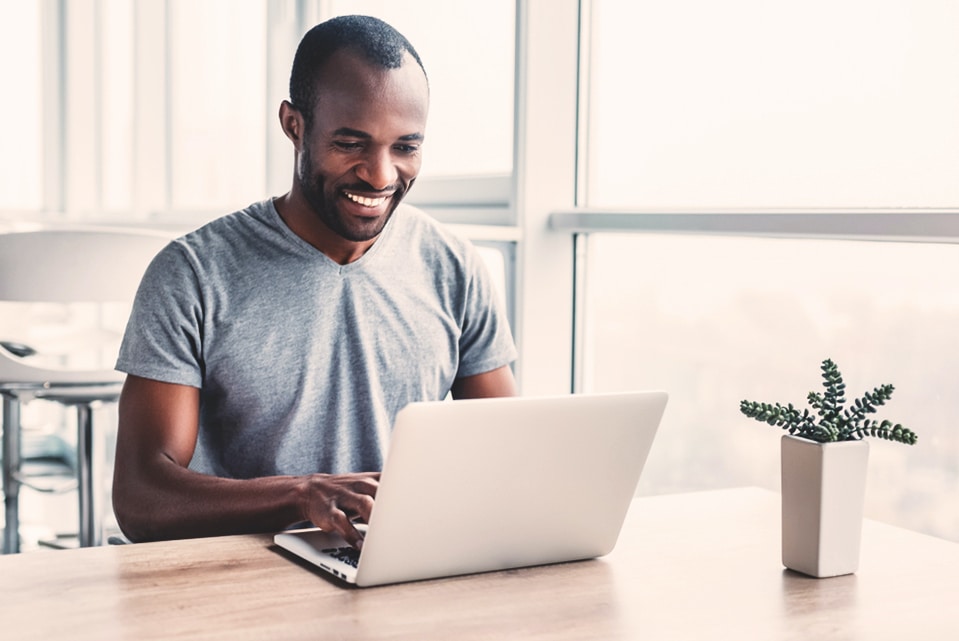 Man on computer