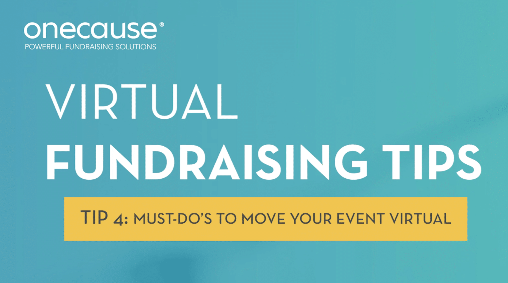 Virtual Fundraising Tip 4 Video