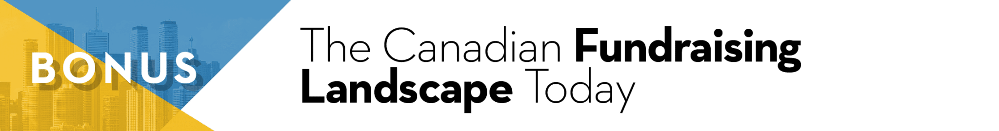 Bonus: The Canadian Fundraising Landscape Today