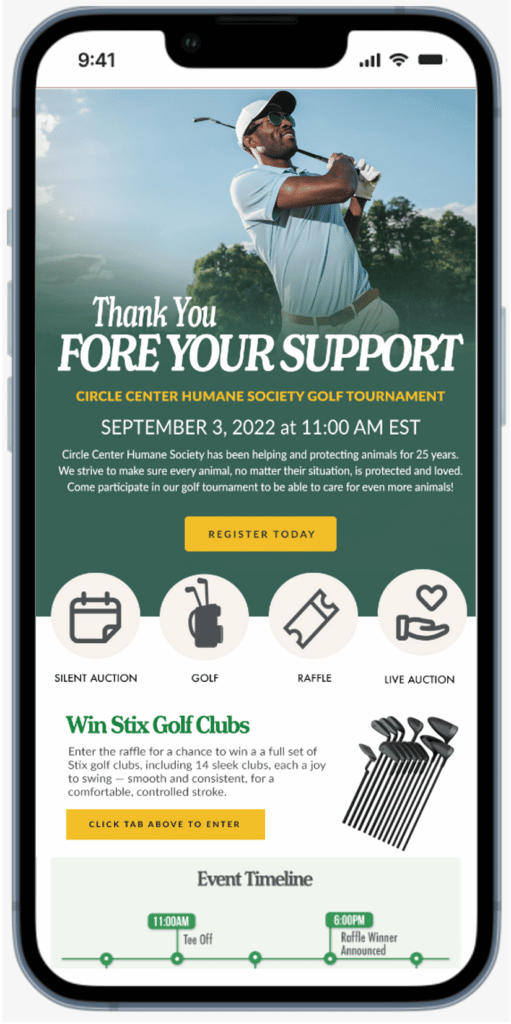 Golf Tournament Websites & Planning Made Easy