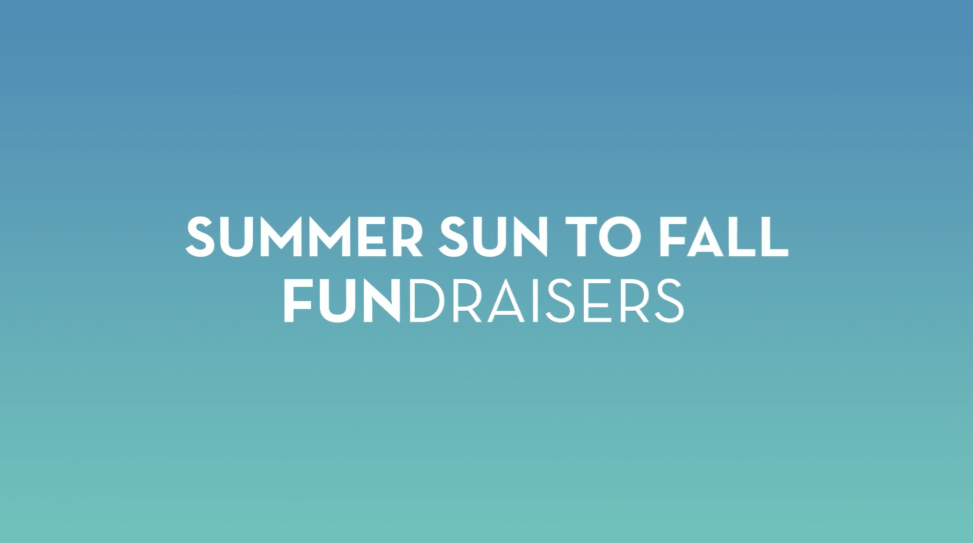 Fall Fundraisers