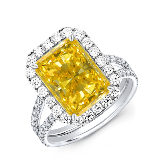 STRIKING YELLOW SAPPHIRE Cocktail Ring Size 7