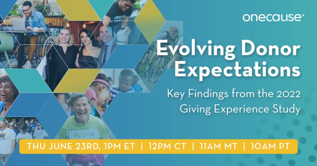 Evolving Donor Expectations webinar