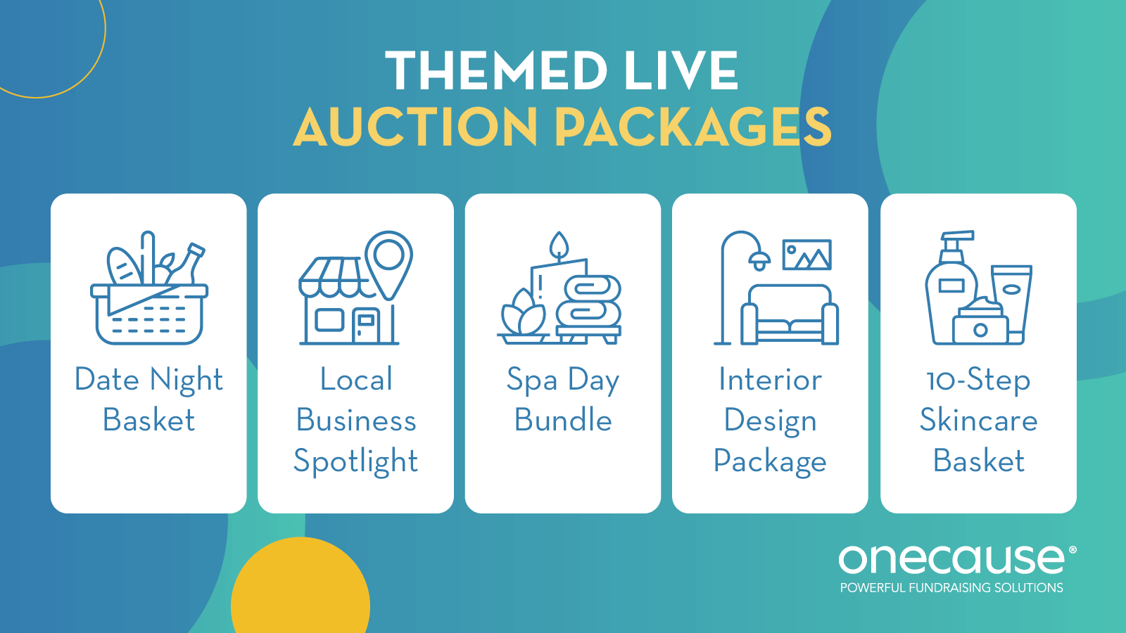 Ideas for themed live auction packages, also listed below