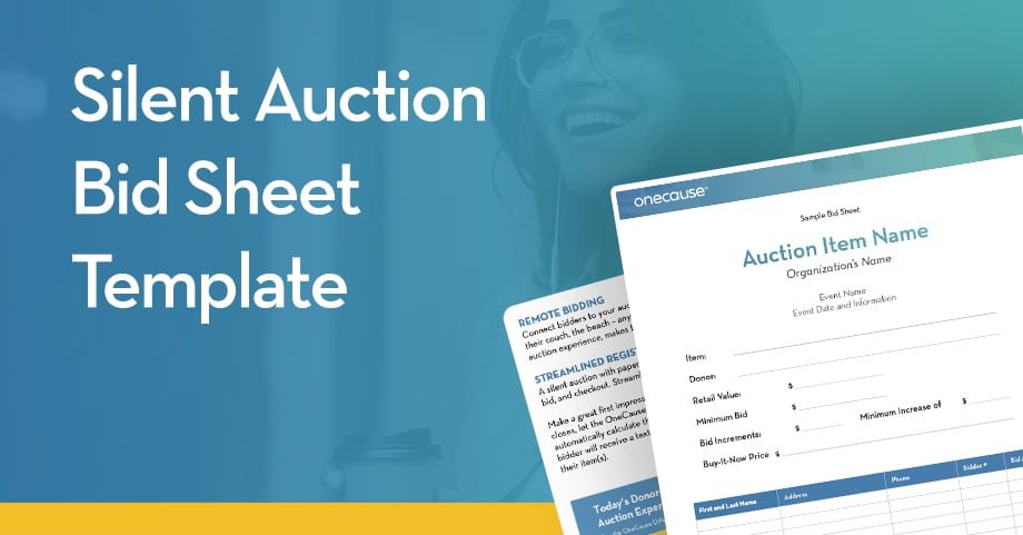 Silent Auction Bid Sheet Template