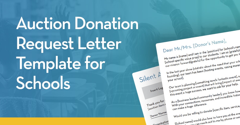 Auction Donation Request Letter Template for Schools