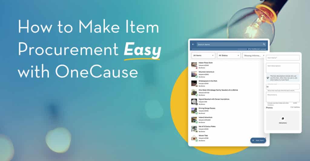 How to make Item Procurement Easy with OneCause